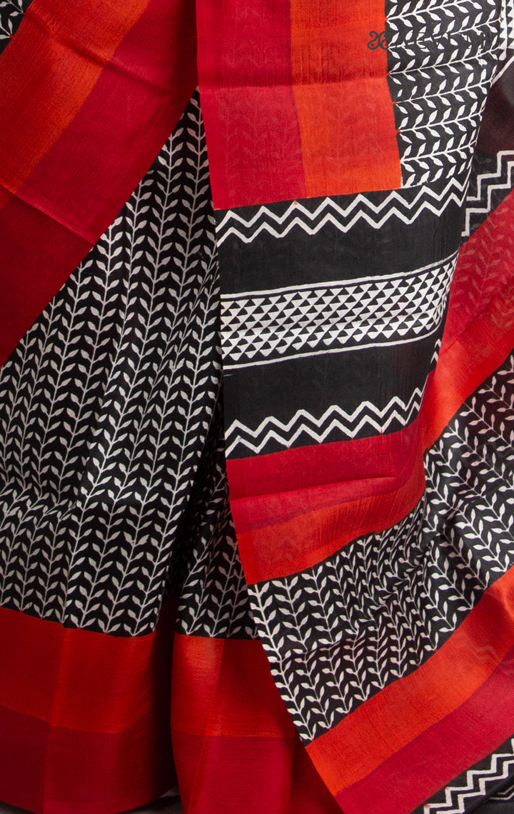 Three Ply Murshidabad Pure Silk With Blouse Piece - 0582 Saree AEVUM