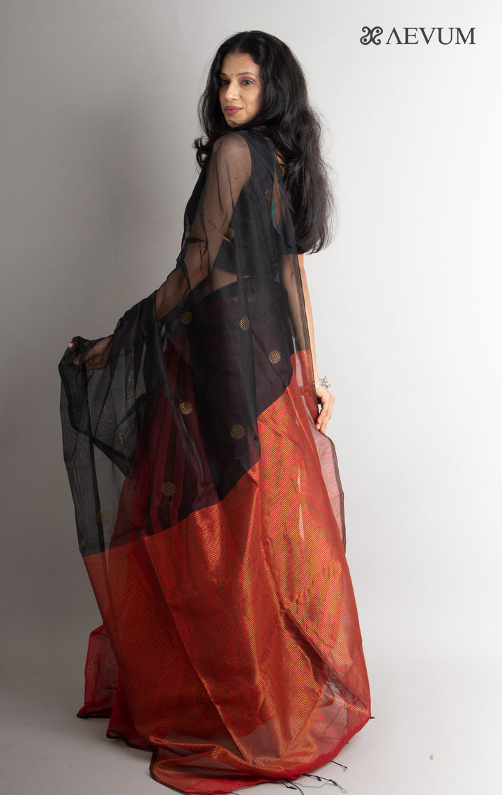 Ball Buti Matka Muslin Silk Saree - 0613 - AEVUM