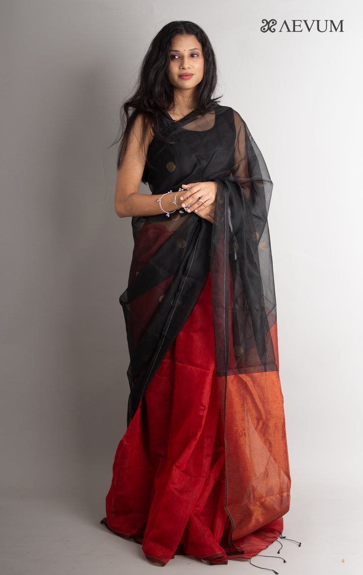 Ball Buti Matka Muslin Silk Saree - 0613 - AEVUM