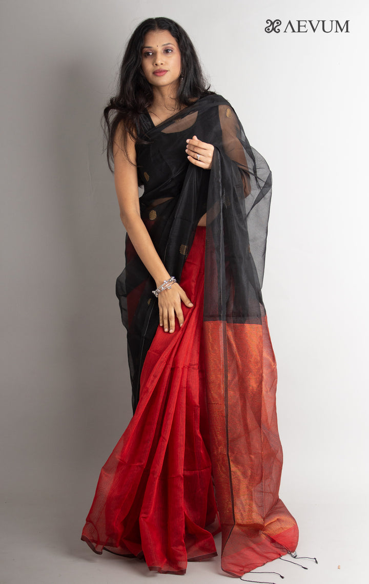 Ball Buti Matka Muslin Silk Saree - 0613 - AEVUM