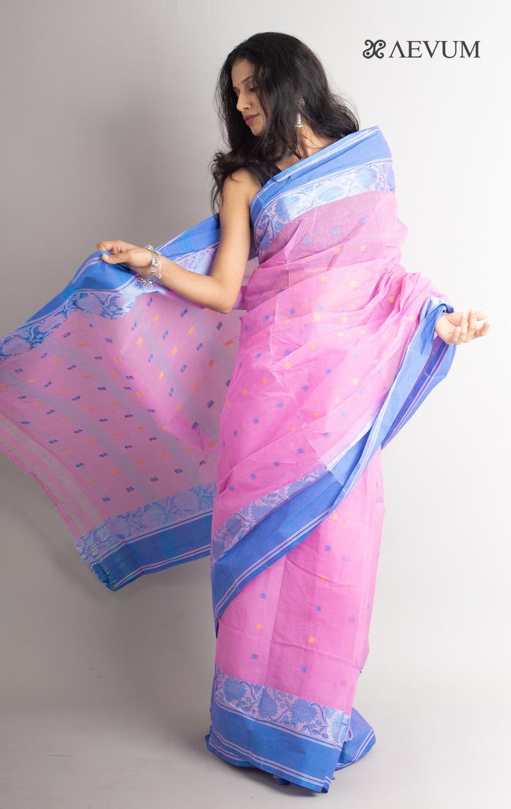 Bengal Cotton Tangail Tant Saree - 0615 - AEVUM