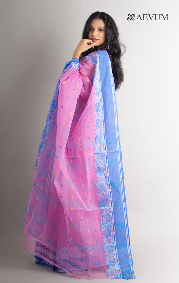 Bengal Cotton Tangail Tant Saree - 0615 - AEVUM