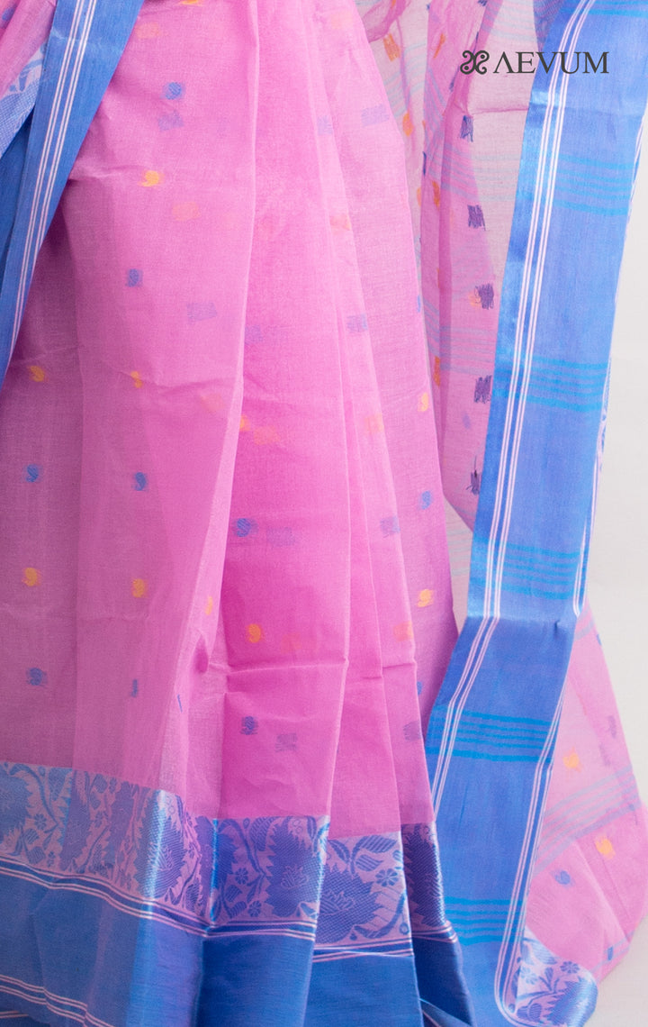 Bengal Cotton Tangail Tant Saree - 0615 - AEVUM
