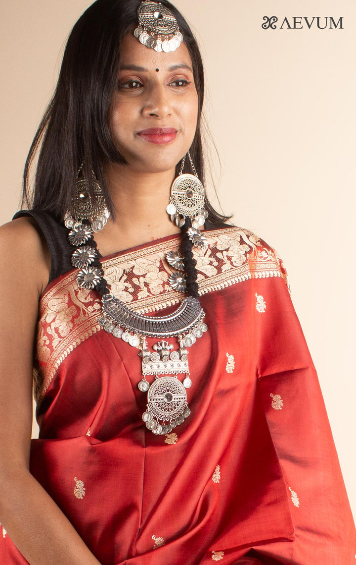 Long thread Necklace with Pendant set - 0642 - AEVUM