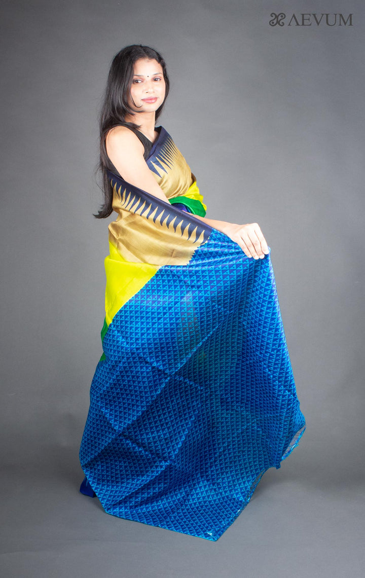 Three Ply Murshidabad  Pure Silk With Blouse Piece - 0692 - AEVUM