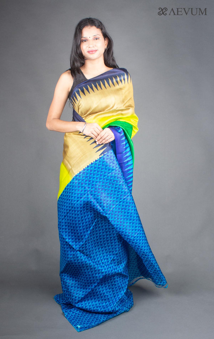 Three Ply Murshidabad  Pure Silk With Blouse Piece - 0692 - AEVUM