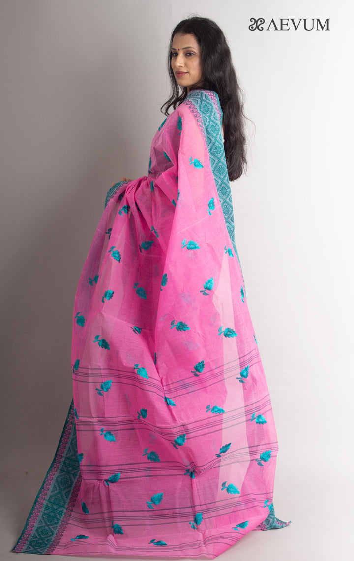 Bengal Cotton Tant Saree with Embroidery - 0724 - AEVUM