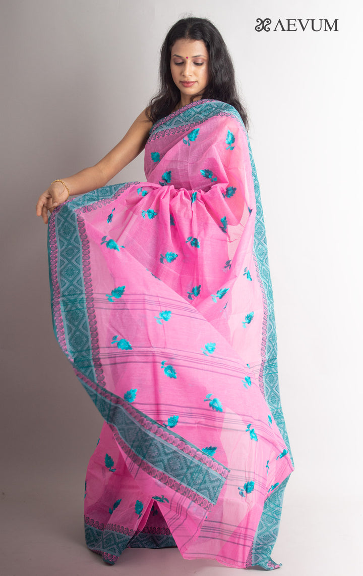 Bengal Cotton Tant Saree with Embroidery - 0724 - AEVUM