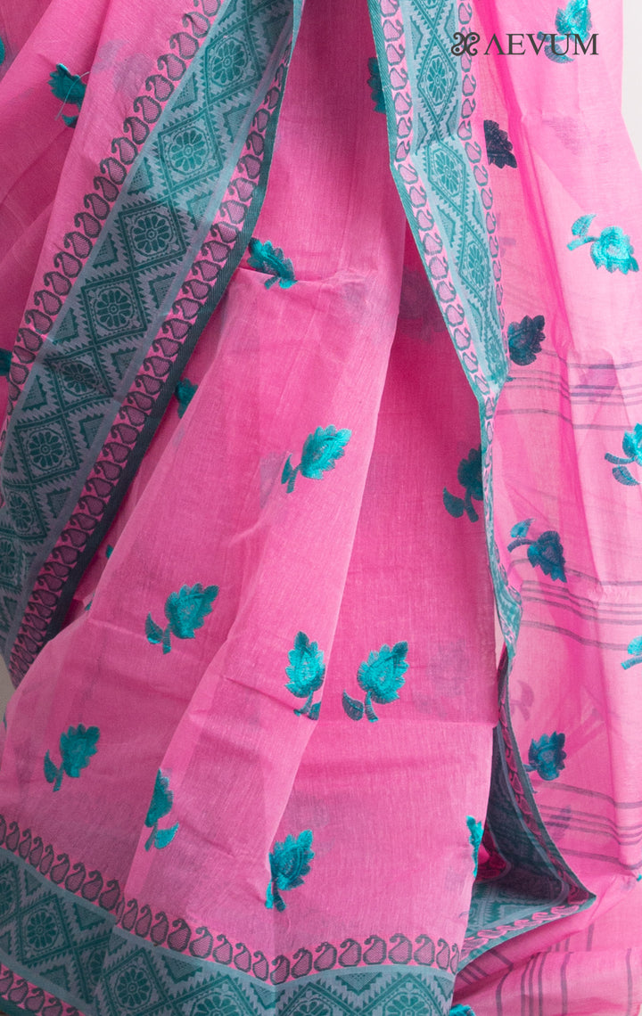 Bengal Cotton Tant Saree with Embroidery - 0724 - AEVUM
