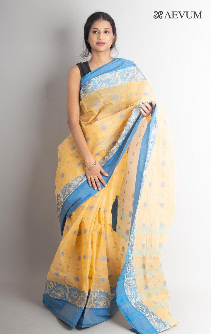 Bengal Cotton Tangail Tant Saree - 0725 - AEVUM