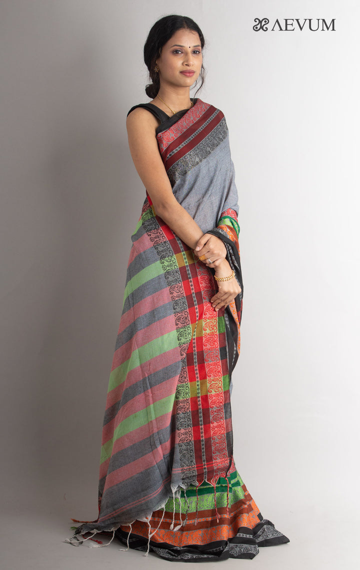 Aam Kalka Begampuri Bengal Cotton Handloom Saree - 0753 - AEVUM