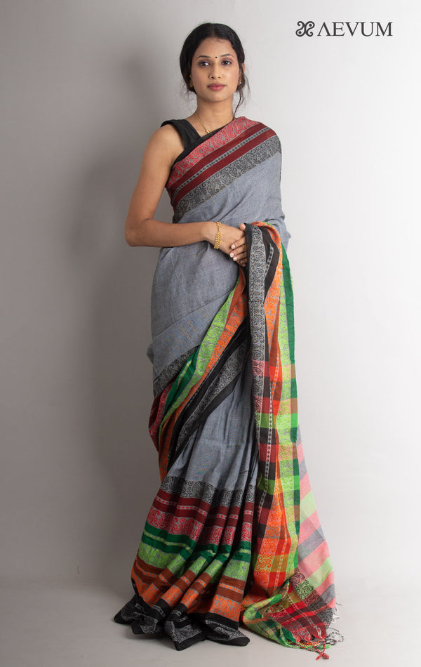 Aam Kalka Begampuri Bengal Cotton Handloom Saree - 0753 - AEVUM