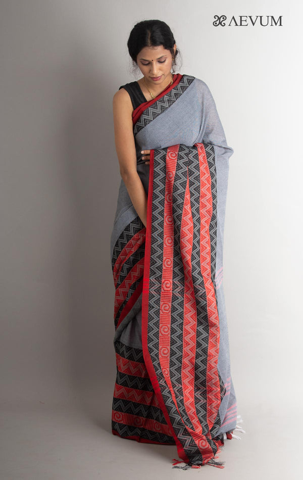 Begampuri Bengal Cotton Handloom Saree - 0765 Saree AEVUM   