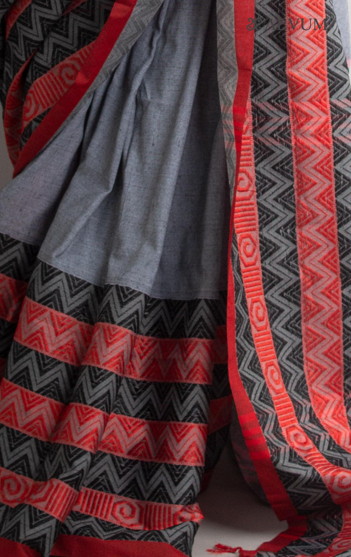 Begampuri Bengal Cotton Handloom Saree - 0765 - AEVUM