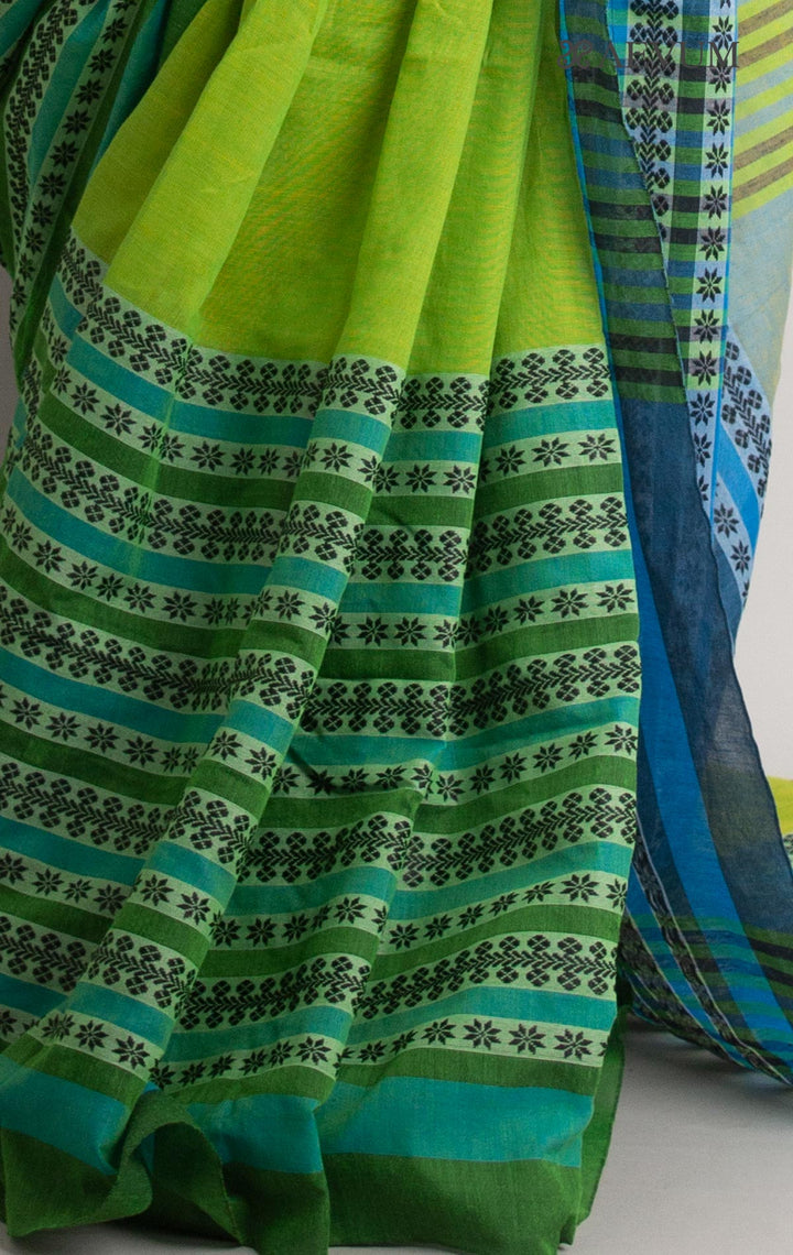 Begampuri Bengal Cotton Handloom Saree - 0766 Saree AEVUM 2   