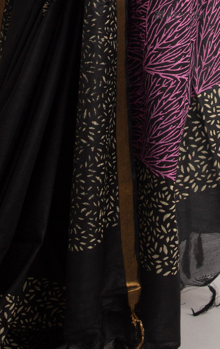 Katan Madhubani Silk Saree with Blouse Piece - 0778 - AEVUM