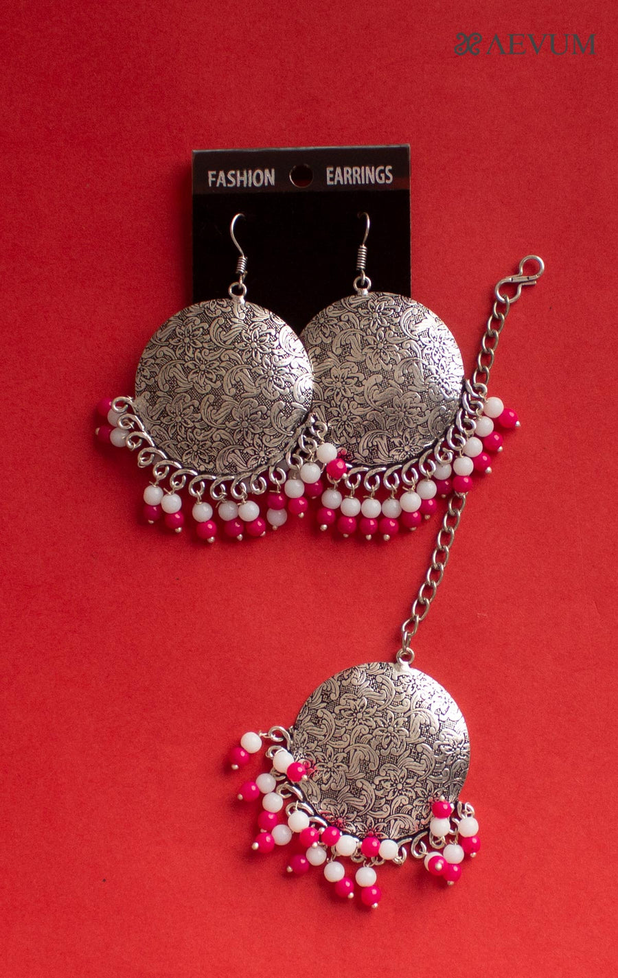 Oxidised Maangtika Earings Set - 0933 Jewellery AEVUM
