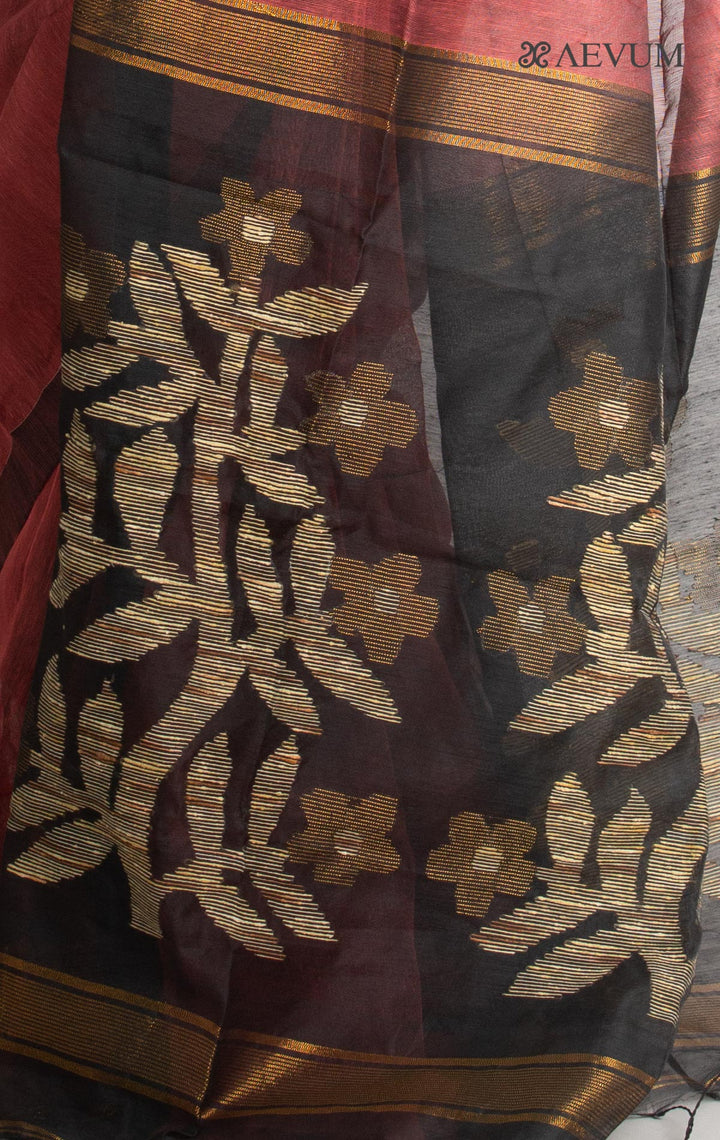 Silk Linen Saree with Blouse Piece - 1005 - AEVUM