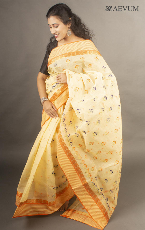 Bengal Cotton Tant Saree with Embroidery - 10137 Saree Riya's Collection   