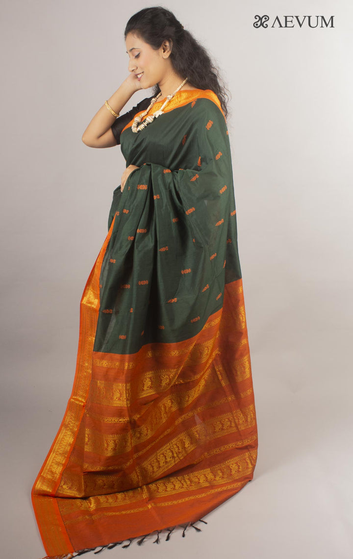 Kalyani South Cotton Silk Handloom Saree with Blouse Piece - 10165 Saree SSH   