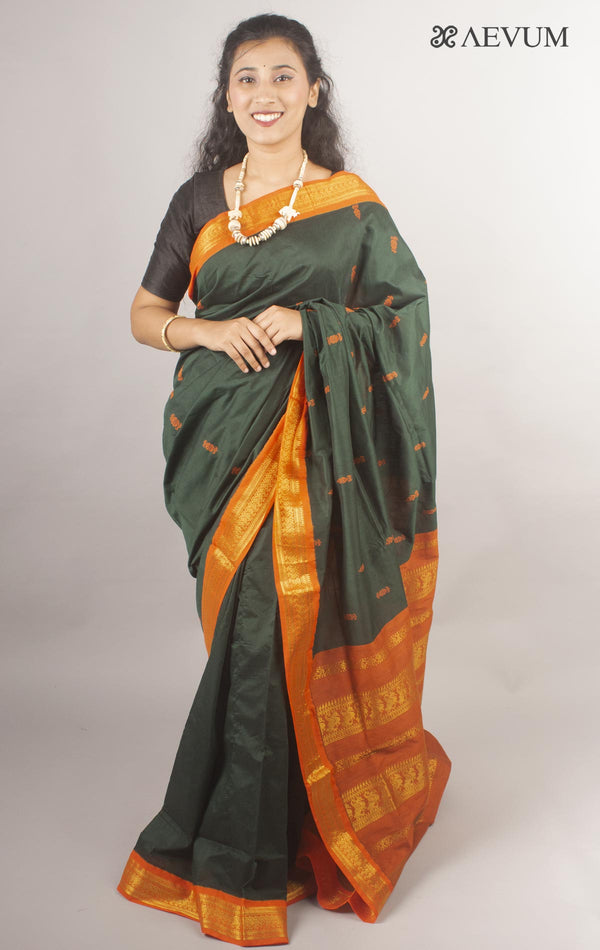 Kalyani South Cotton Silk Handloom Saree with Blouse Piece - 10165 Saree SSH   