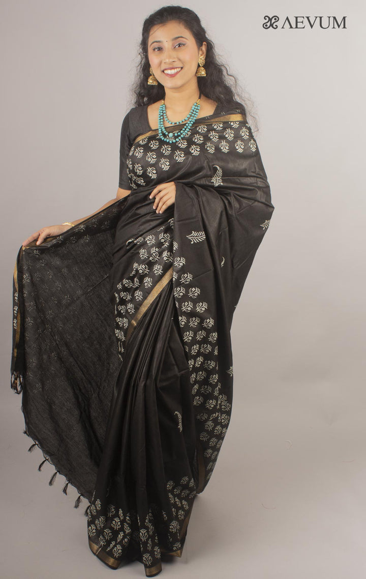 Katan Madhubani Silk Saree with Blouse Piece - 10430 Saree Raj Dev Kumar   