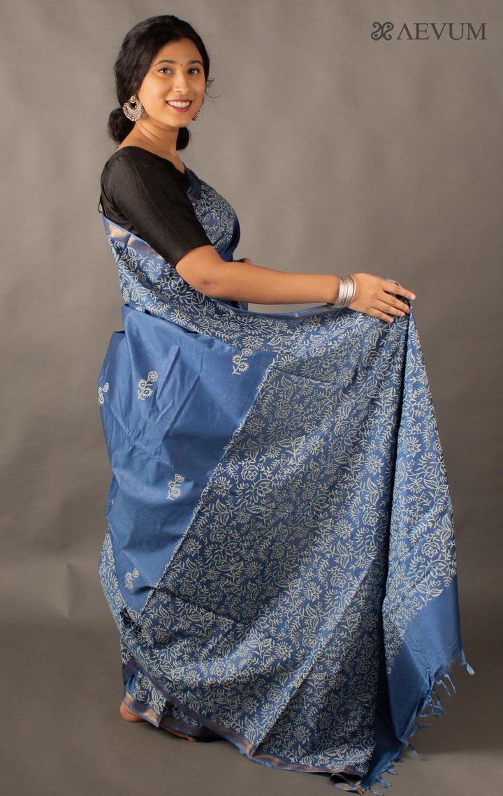 Katan Madhubani Silk Saree with Blouse Piece - 10800 Saree Raj Dev Kumar   