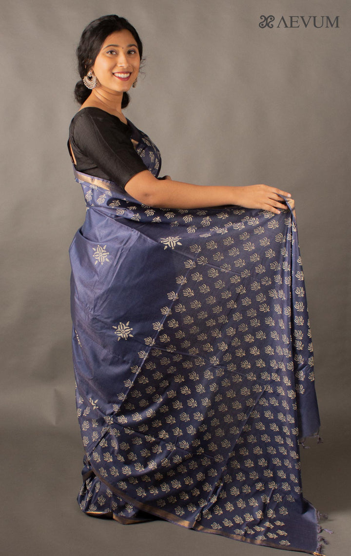 Katan Madhubani Silk Saree with Blouse Piece - 10806 Saree Raj Dev Kumar   