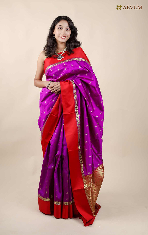 Soft Silk Gorod Saree With Zari Motifs By Aevum- 11408 Saree Riya's Collection   