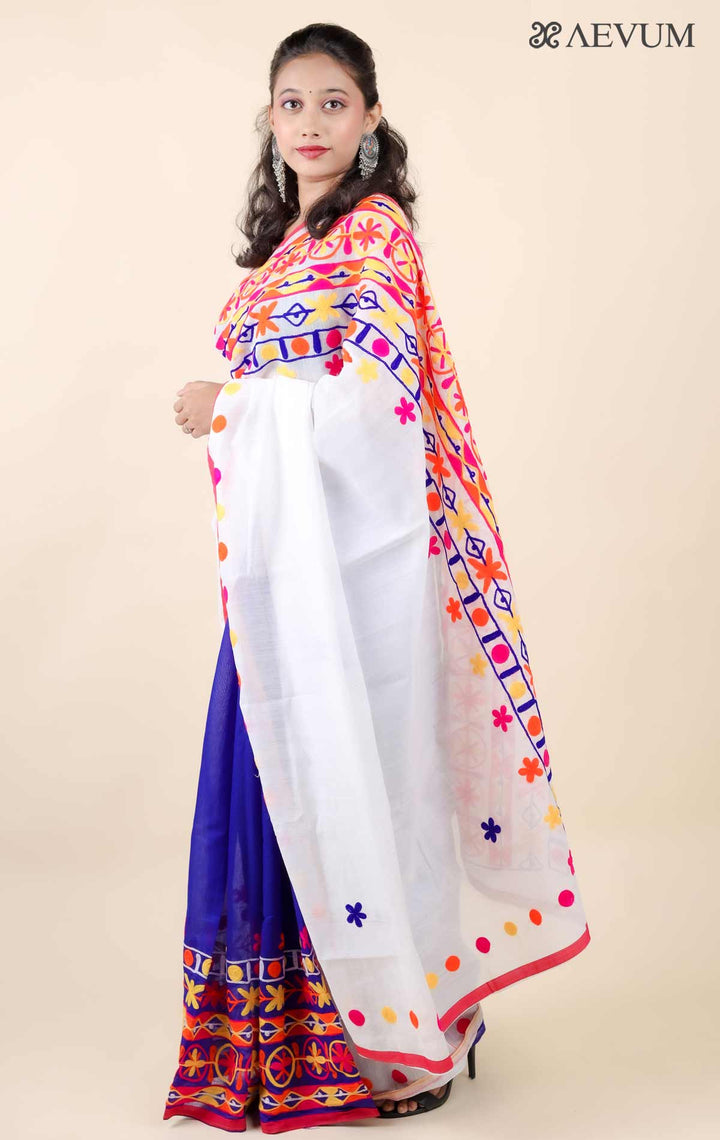 Cotton Silk Saree with Gujarati Work-11462 Saree Ashoke Pal   