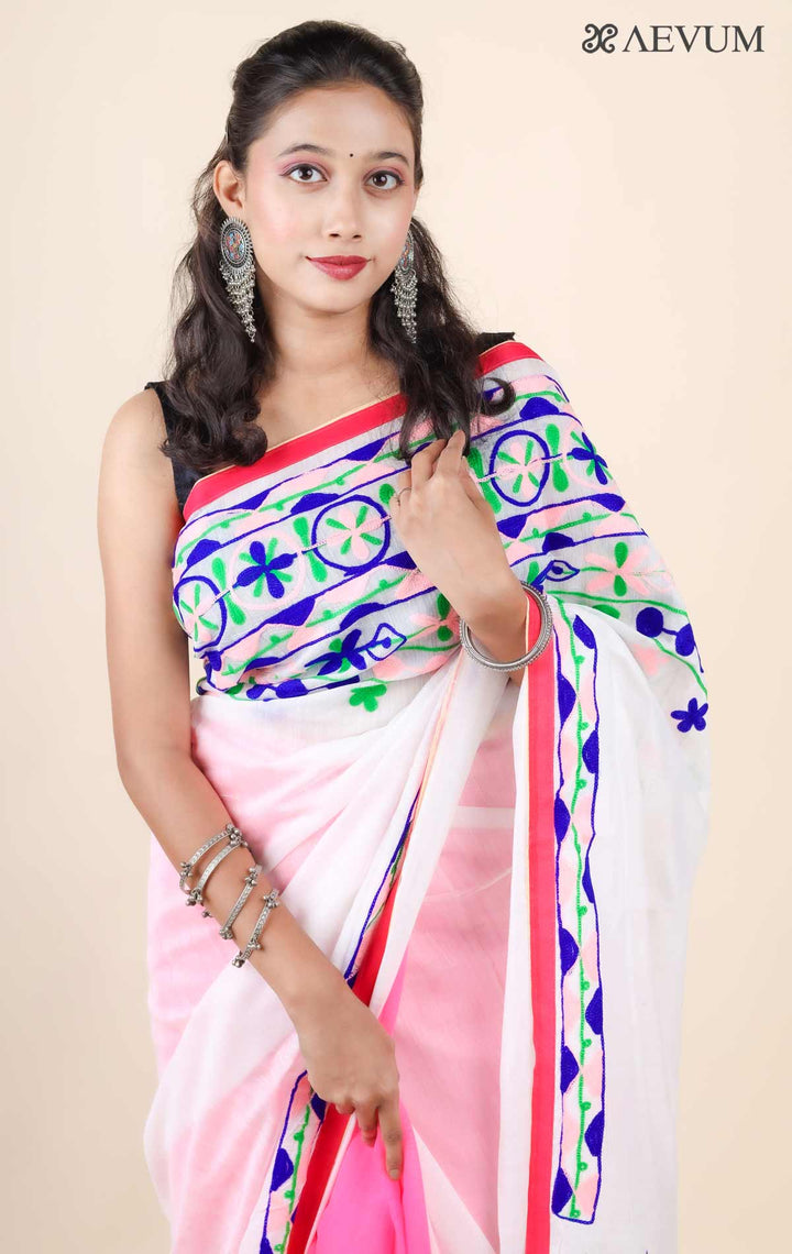 Cotton Silk Saree with Gujarati Work-11470 Saree Ashoke Pal   