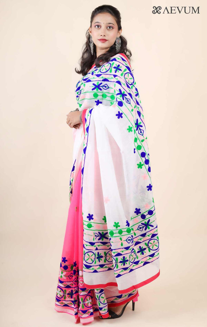 Cotton Silk Saree with Gujarati Work-11470 Saree Ashoke Pal   