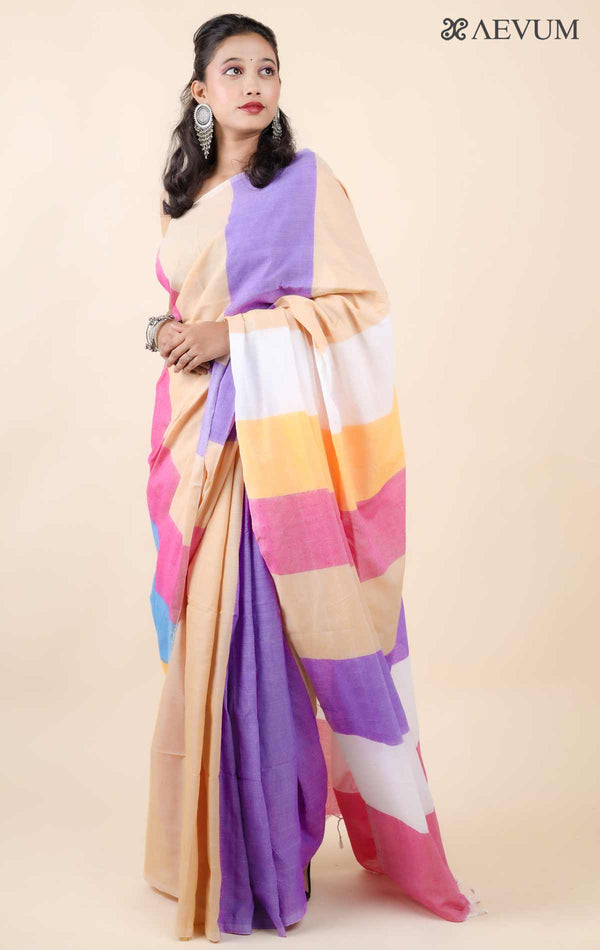 Mulmul Cotton Handloom Saree - 11666 - AEVUM