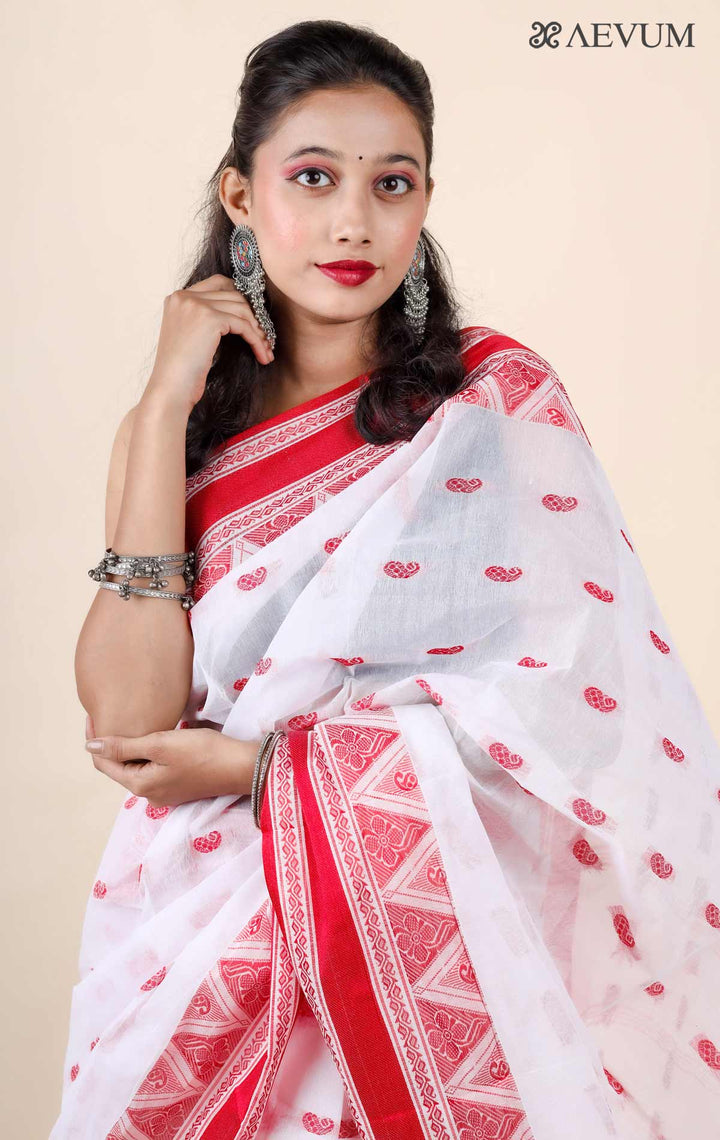 Bengal Cotton Handloom Saree Without Blouse Piece - 11720 Saree AEVUM 2   