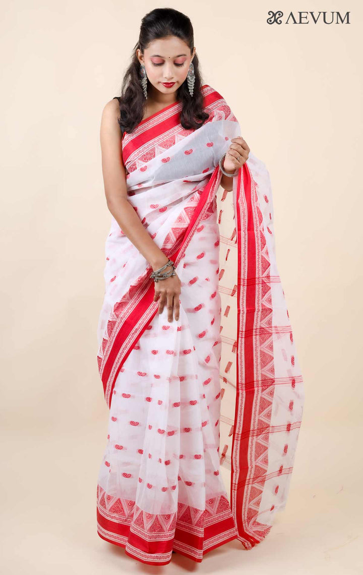 Bengal Cotton Handloom Saree Without Blouse Piece - 11720 Saree AEVUM   