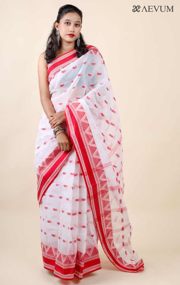 Bengal Cotton Handloom Saree Without Blouse Piece - 11720 - AEVUM