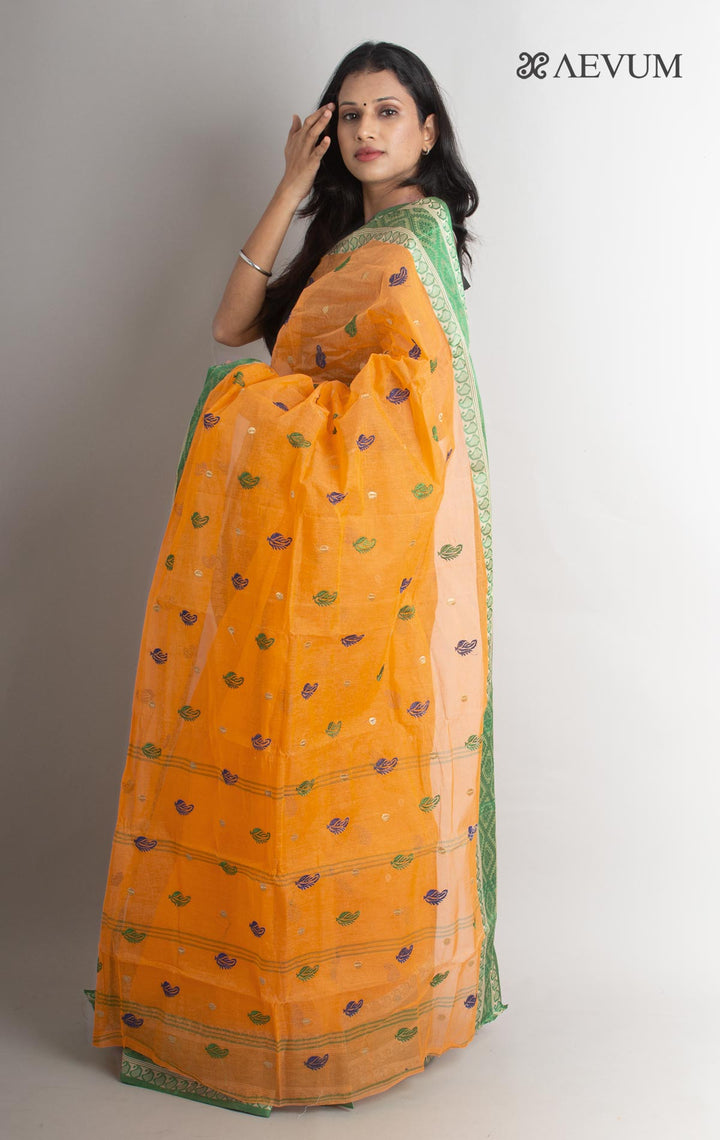 Bengal Cotton Tant Saree with Embroidery - 1428 - AEVUM