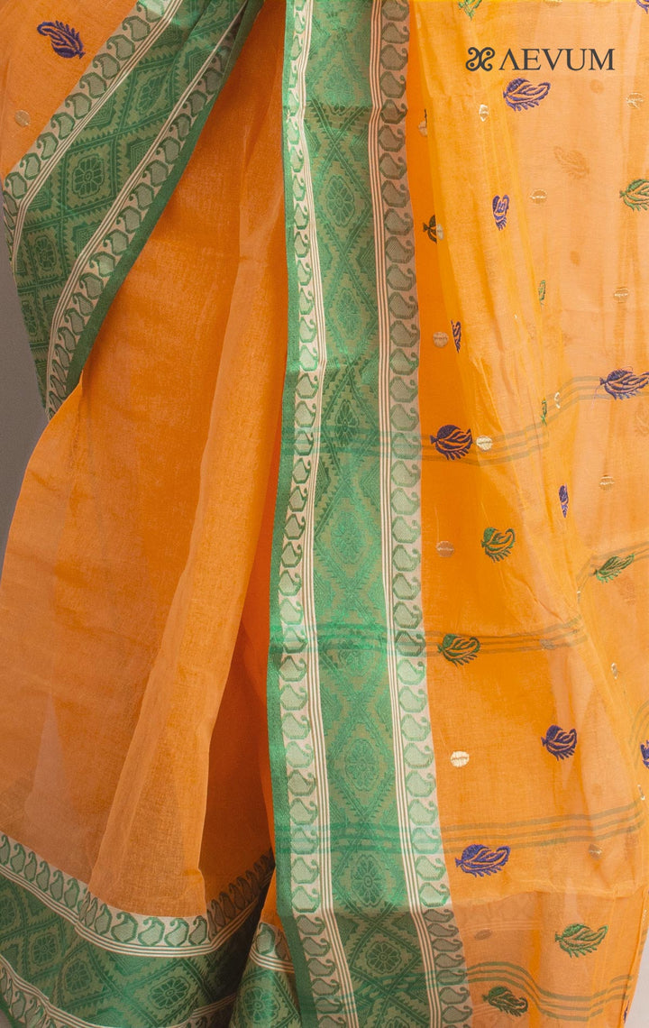 Bengal Cotton Tant Saree with Embroidery - 1428 - AEVUM