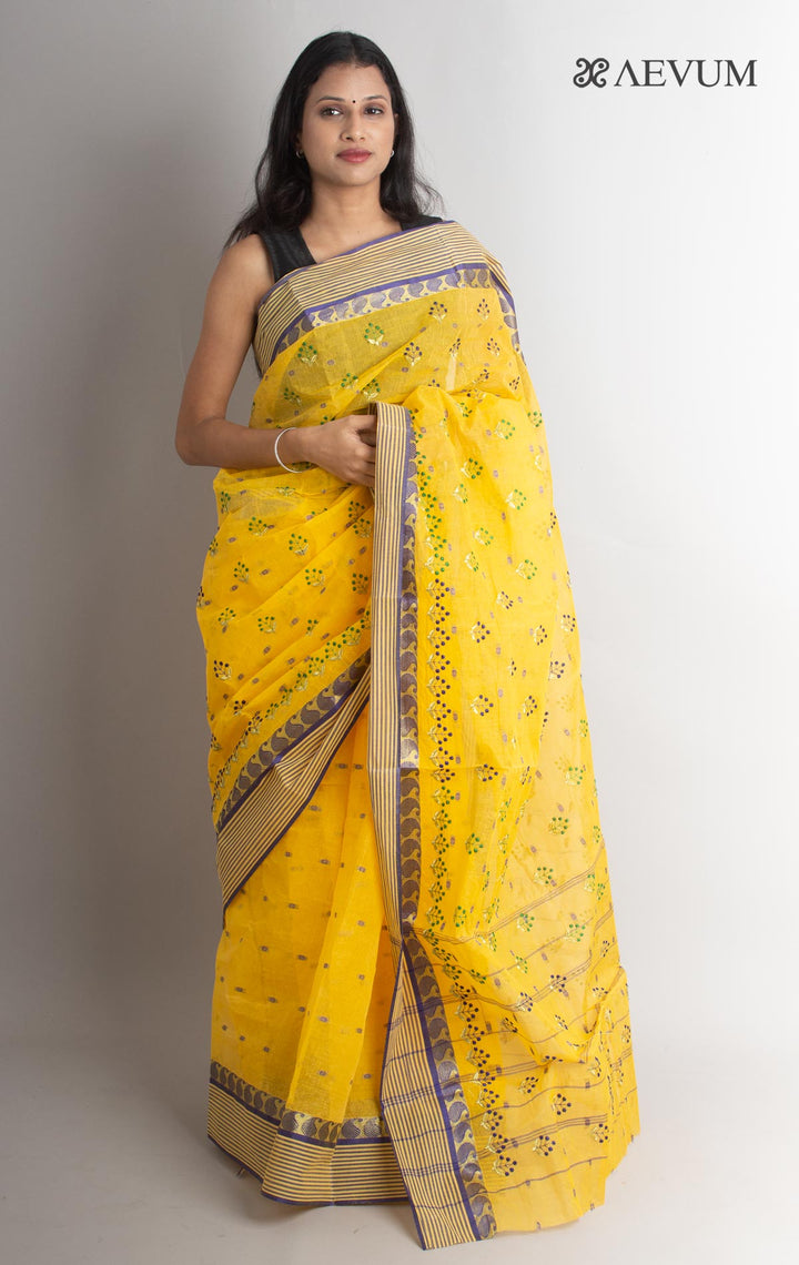 Bengal Cotton Tant Saree with Embroidery - 1429 Saree Riya's Collection   