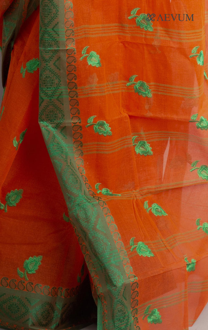 Bengal cotton Tant Saree with Embroidery - 1438 Saree Riya's Collection   