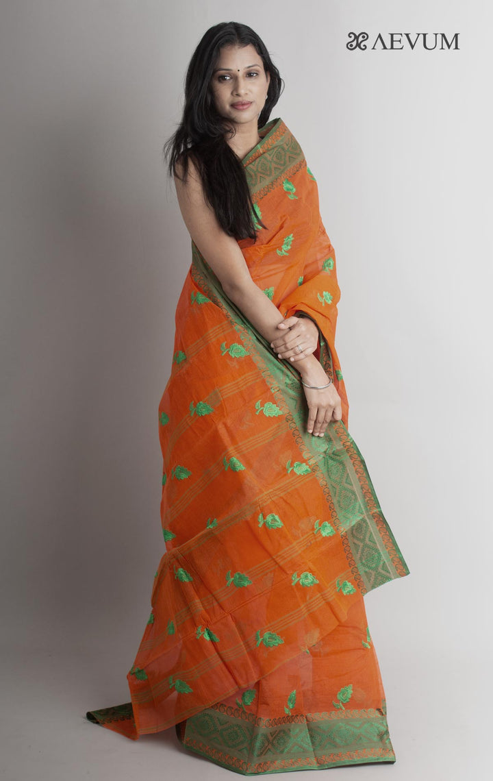 Bengal cotton Tant Saree with Embroidery - 1438 Saree Riya's Collection   
