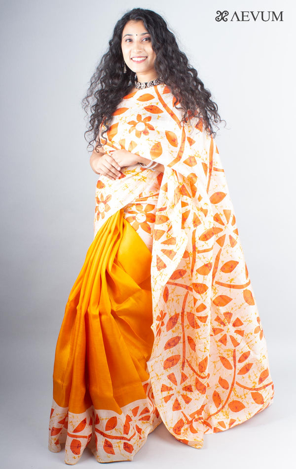 Three Ply Murshidabad  Pure Silk With Blouse Piece - 3840 - AEVUM