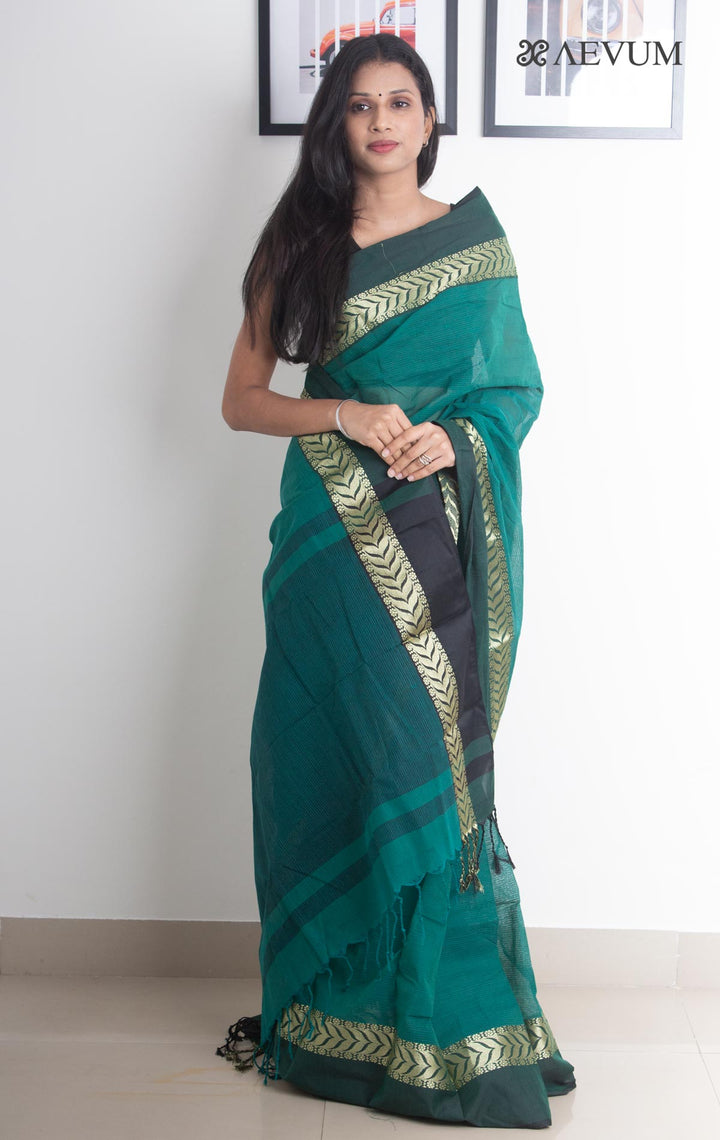 Bangladeshi Cotton Handloom Saree Without Blouse Piece - 1877 - AEVUM