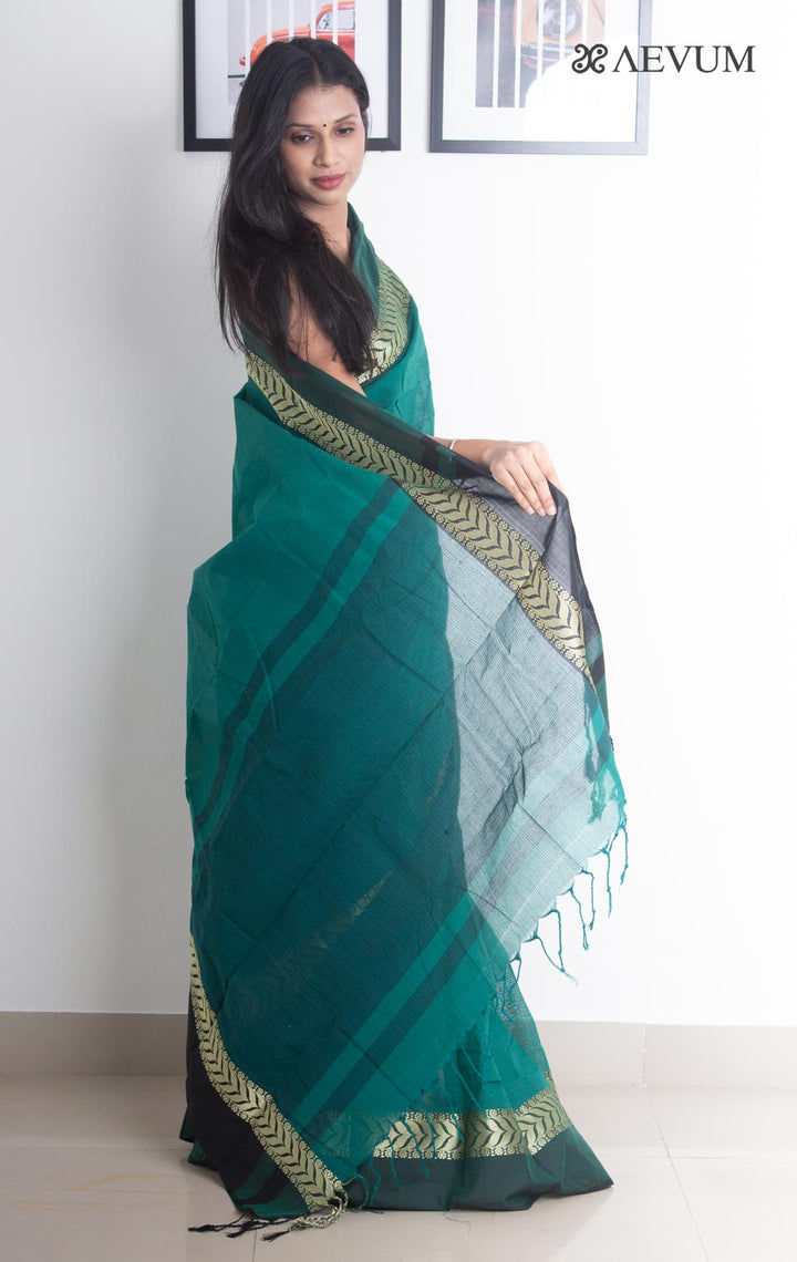Bangladeshi Cotton Handloom Saree Without Blouse Piece - 1877 - AEVUM
