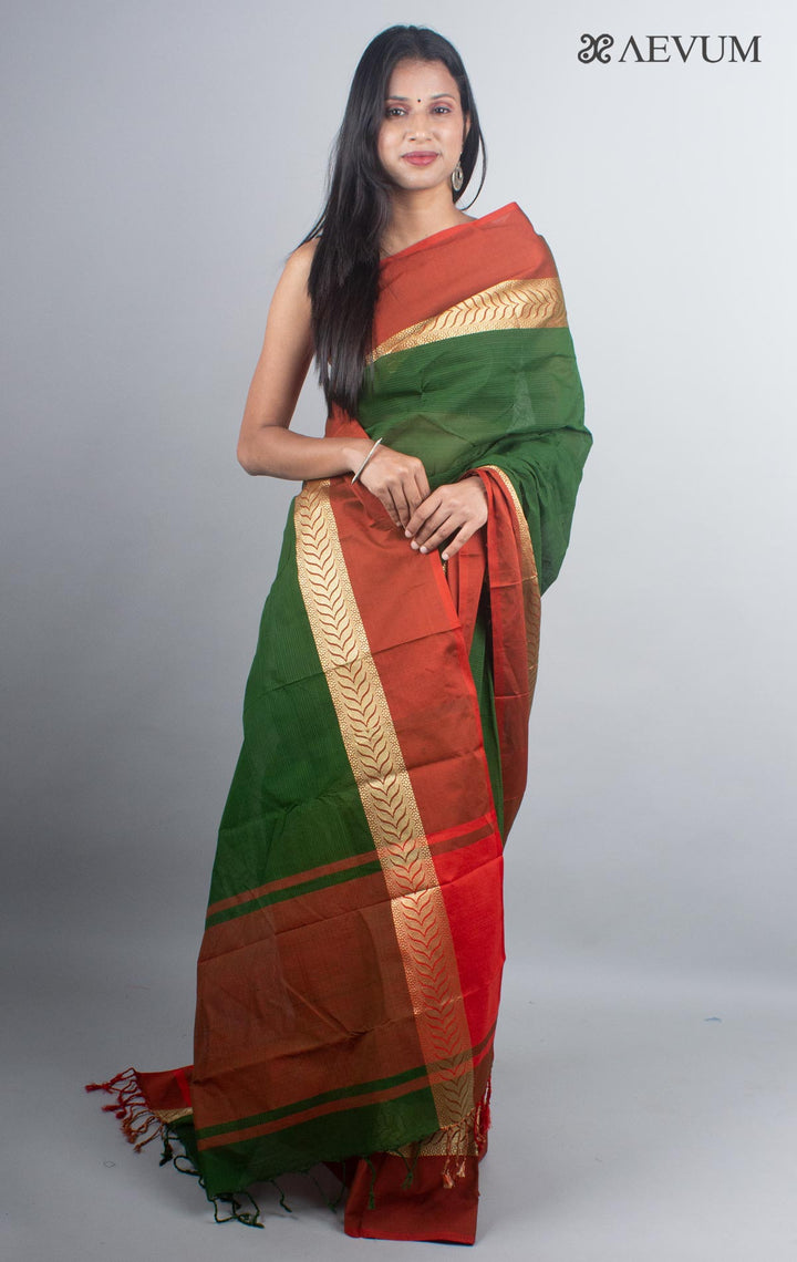 Bangladeshi Cotton Handloom Saree Without Blouse Piece - 1878 - AEVUM