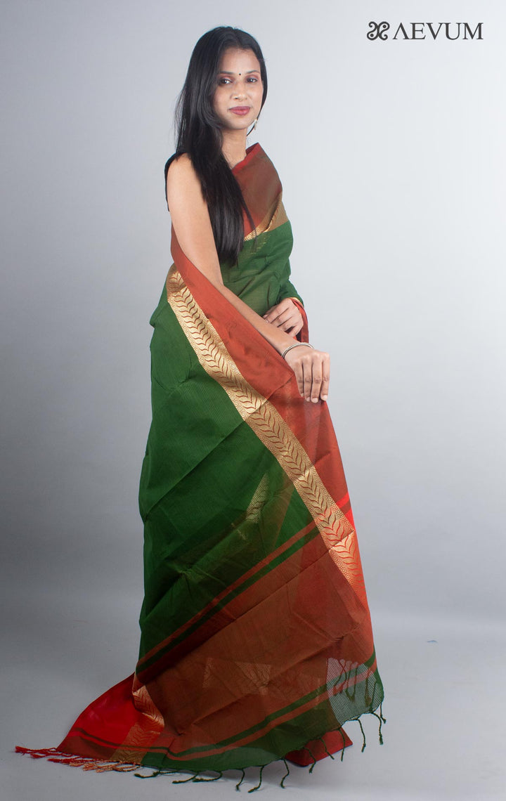Bangladeshi Cotton Handloom Saree Without Blouse Piece - 1878 - AEVUM