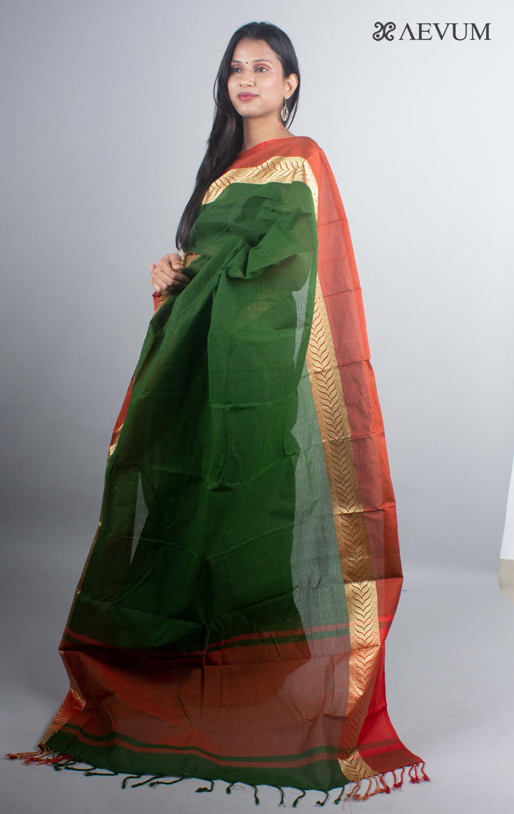 Bangladeshi Cotton Handloom Saree Without Blouse Piece - 1878 - AEVUM