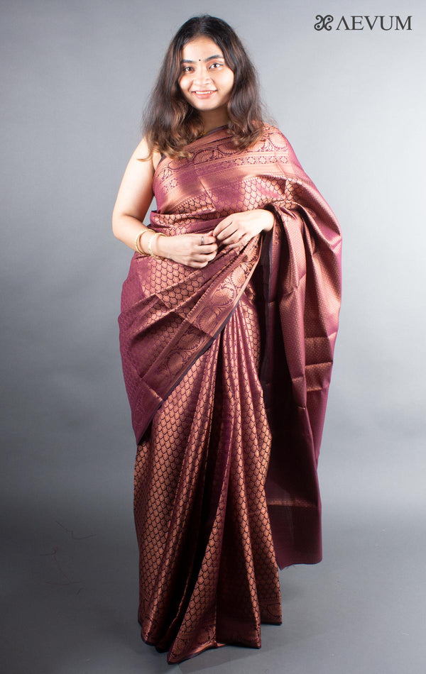 Kalyana Pattu Semi Dupion Silk Handloom Saree with Blouse Piece - 5550 - AEVUM