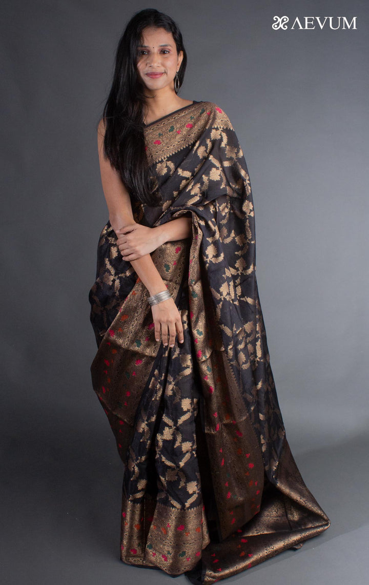 Semi Georgette Soft Silk Banarasi Saree - 8070 - AEVUM