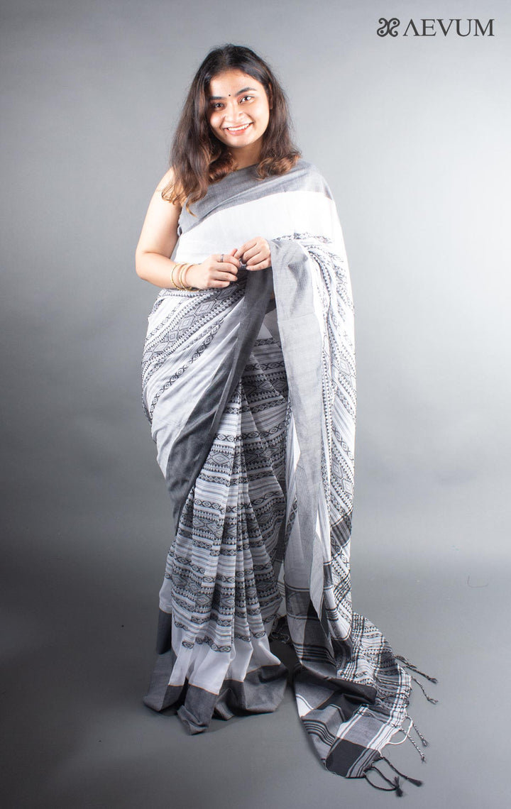 Dhaniyakhali Bengal Cotton Handloom Saree - 5548 - AEVUM